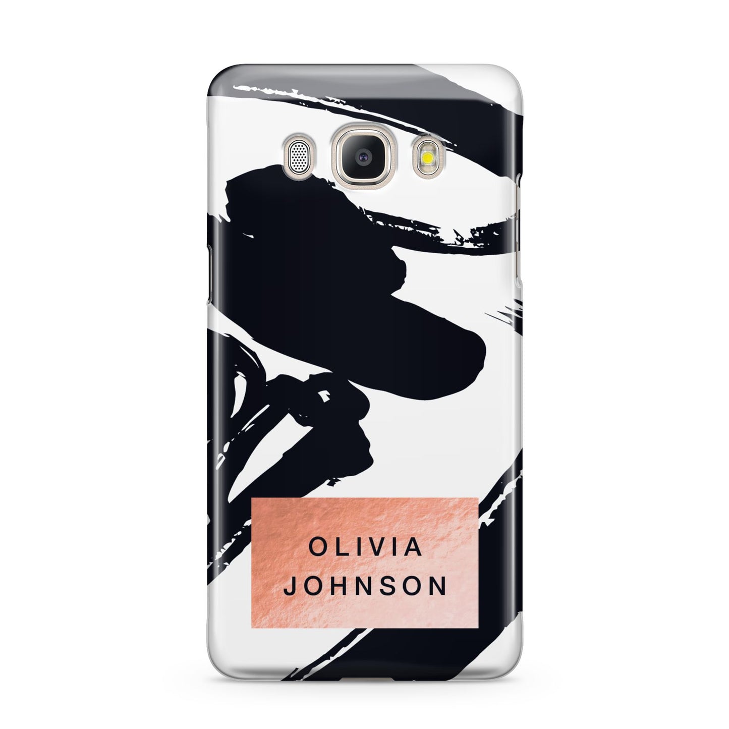 Personalised Black Brushes With Name Samsung Galaxy J5 2016 Case