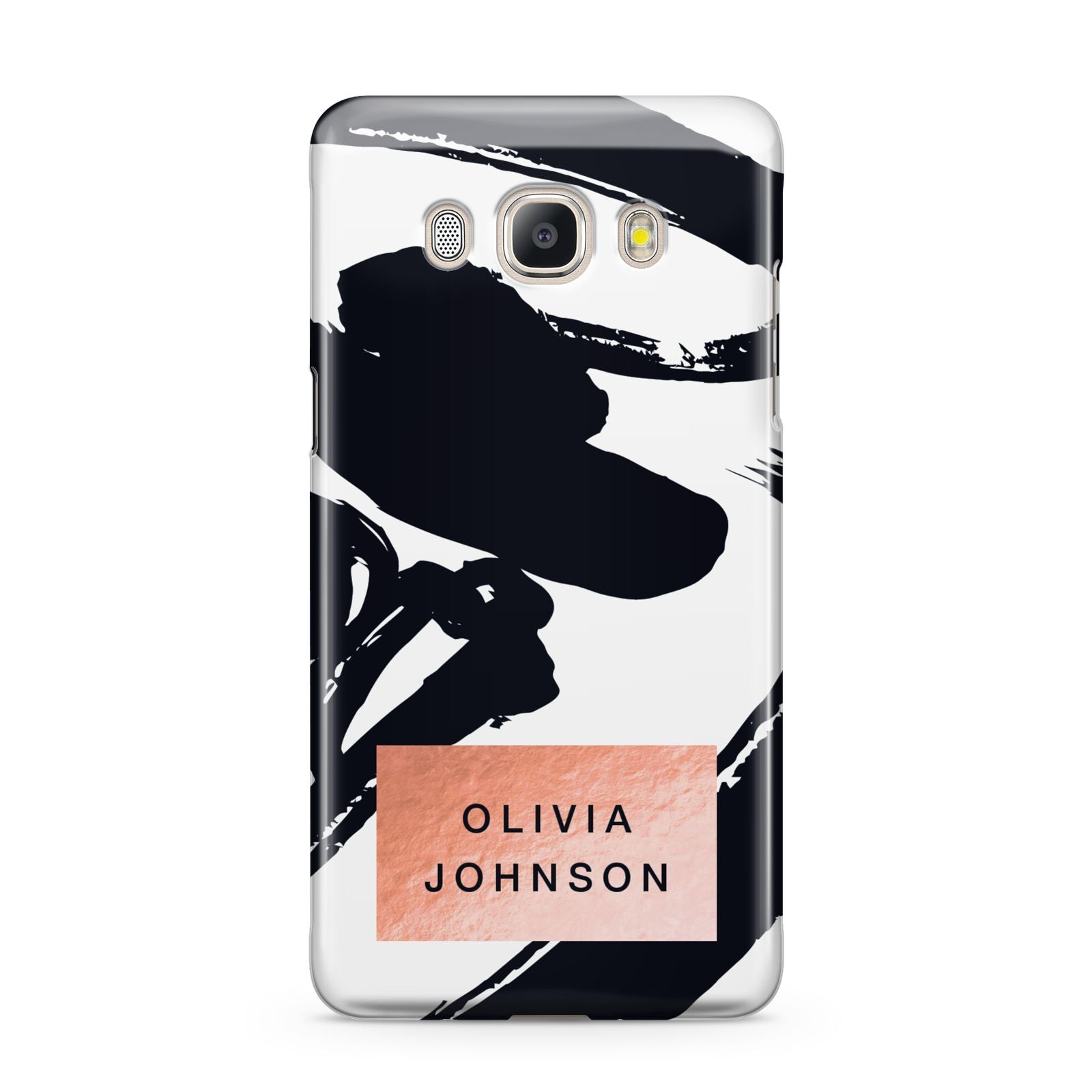 Personalised Black Brushes With Name Samsung Galaxy J5 2016 Case