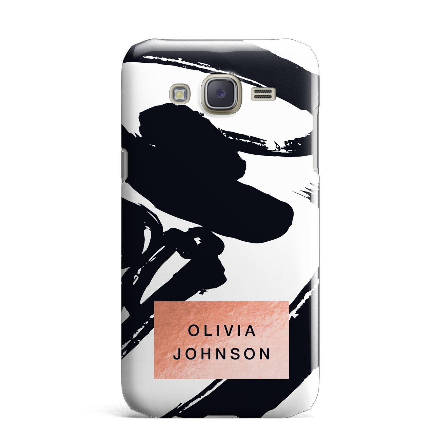 Personalised Black Brushes With Name Samsung Galaxy J7 Case