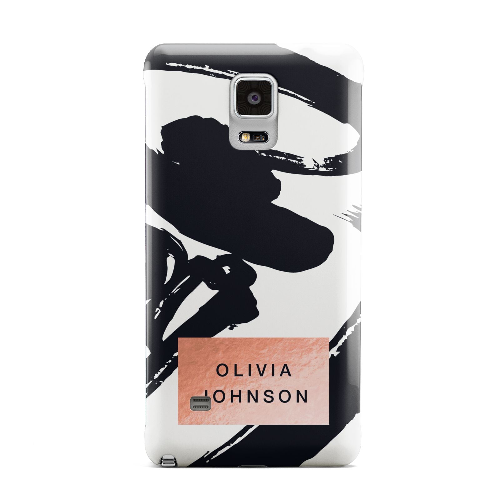 Personalised Black Brushes With Name Samsung Galaxy Note 4 Case