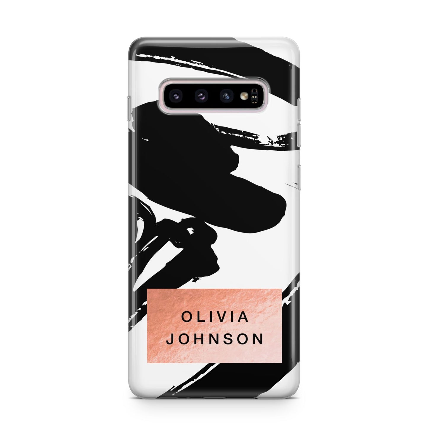 Personalised Black Brushes With Name Samsung Galaxy S10 Plus Case