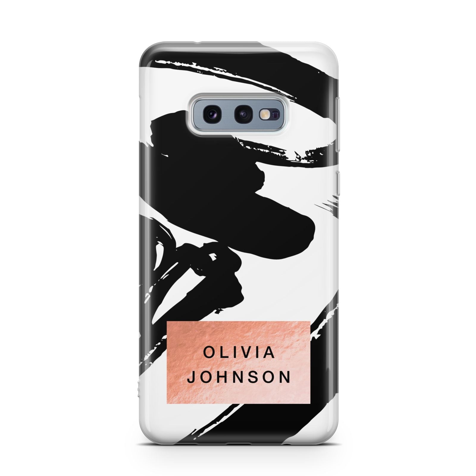 Personalised Black Brushes With Name Samsung Galaxy S10E Case