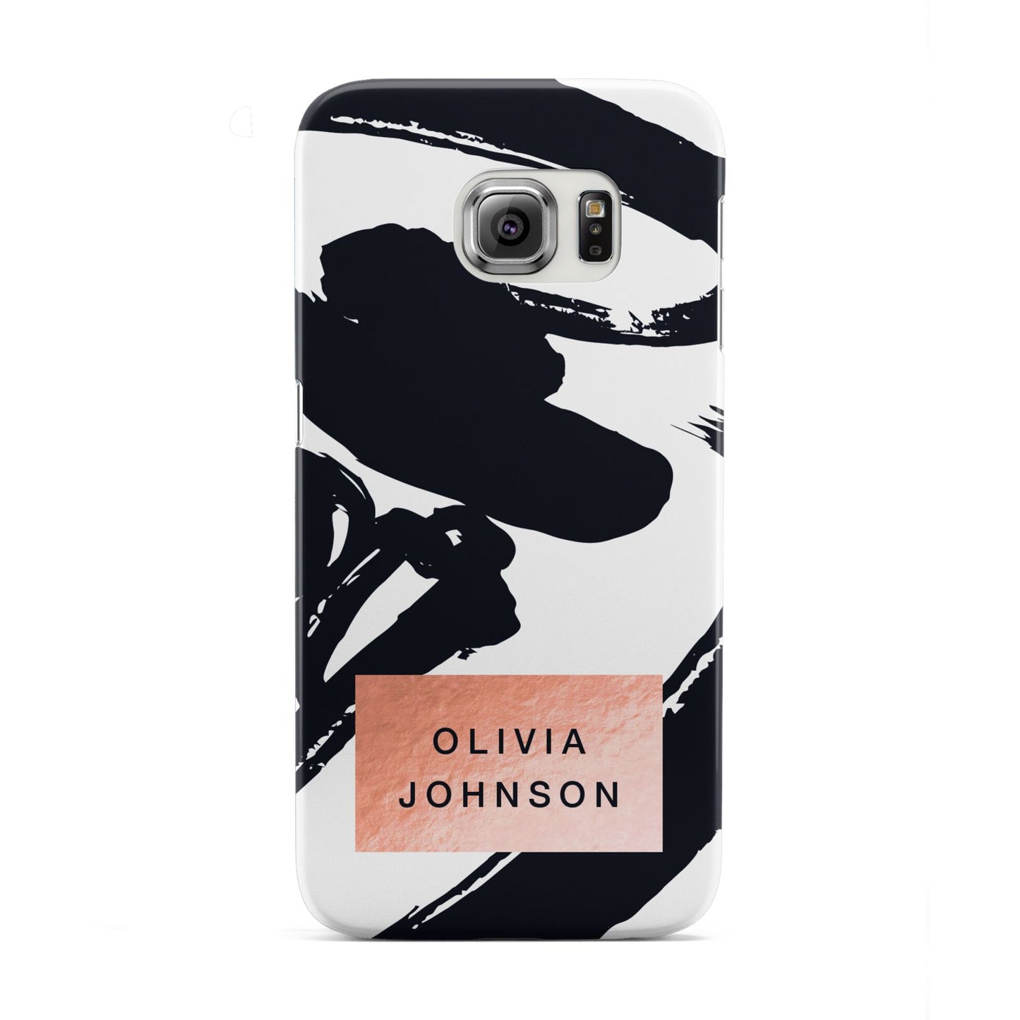 Personalised Black Brushes With Name Samsung Galaxy S6 Edge Case