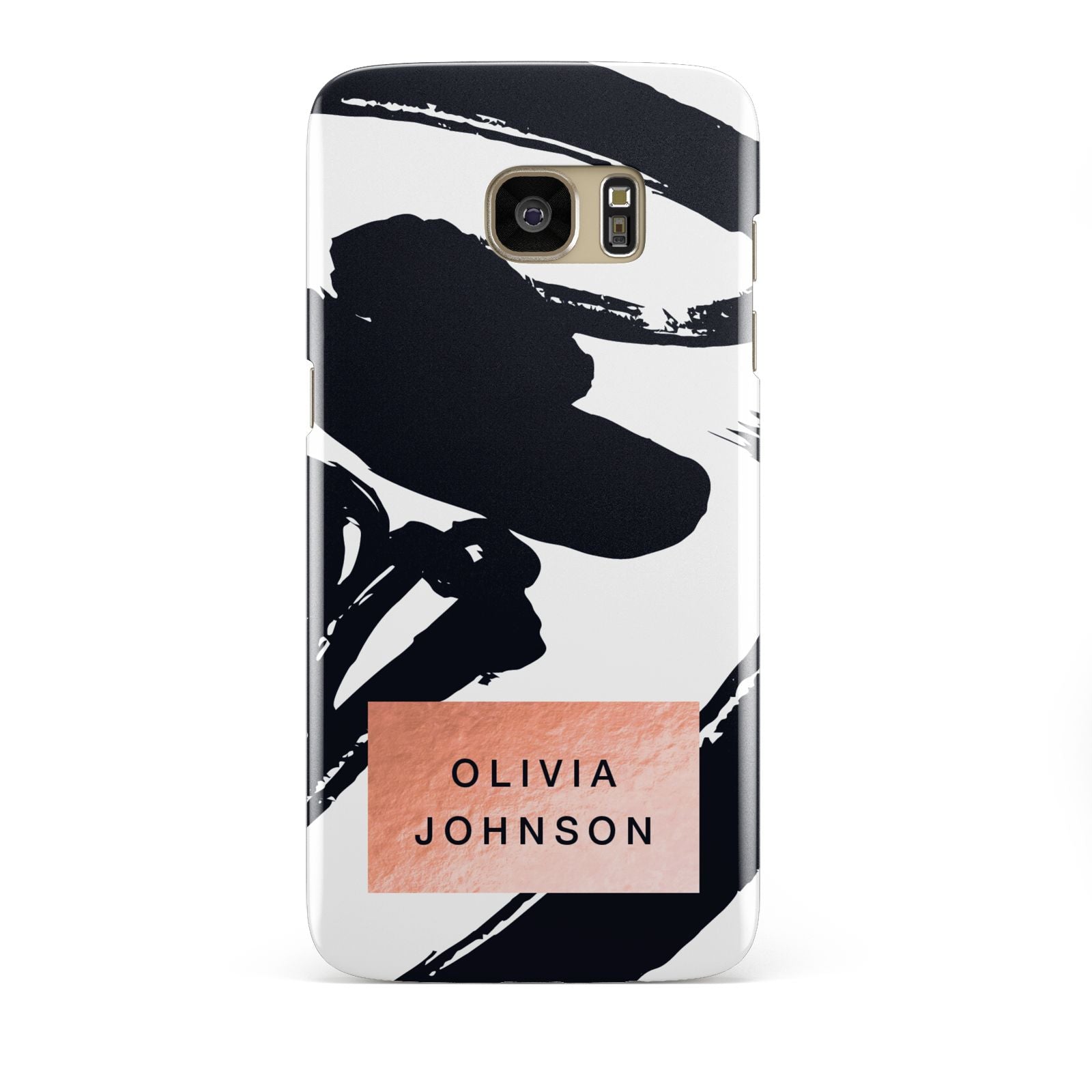 Personalised Black Brushes With Name Samsung Galaxy S7 Edge Case