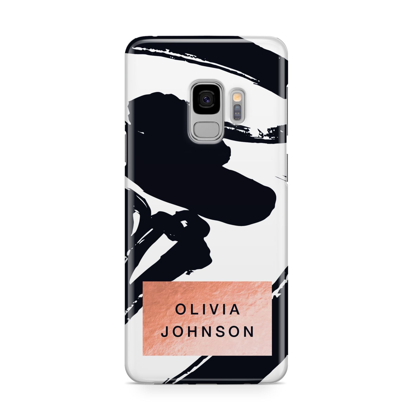 Personalised Black Brushes With Name Samsung Galaxy S9 Case