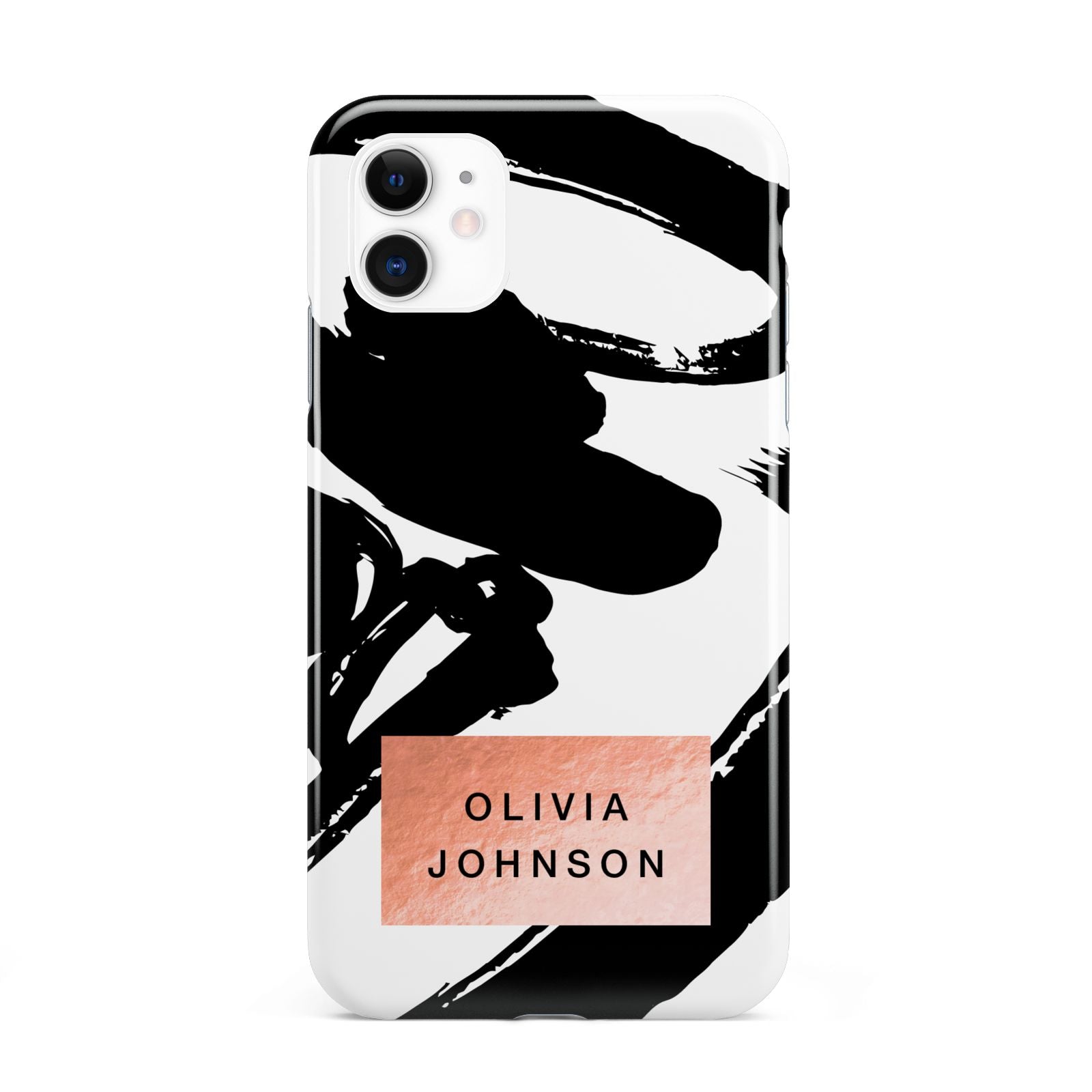 Personalised Black Brushes With Name iPhone 11 3D Tough Case