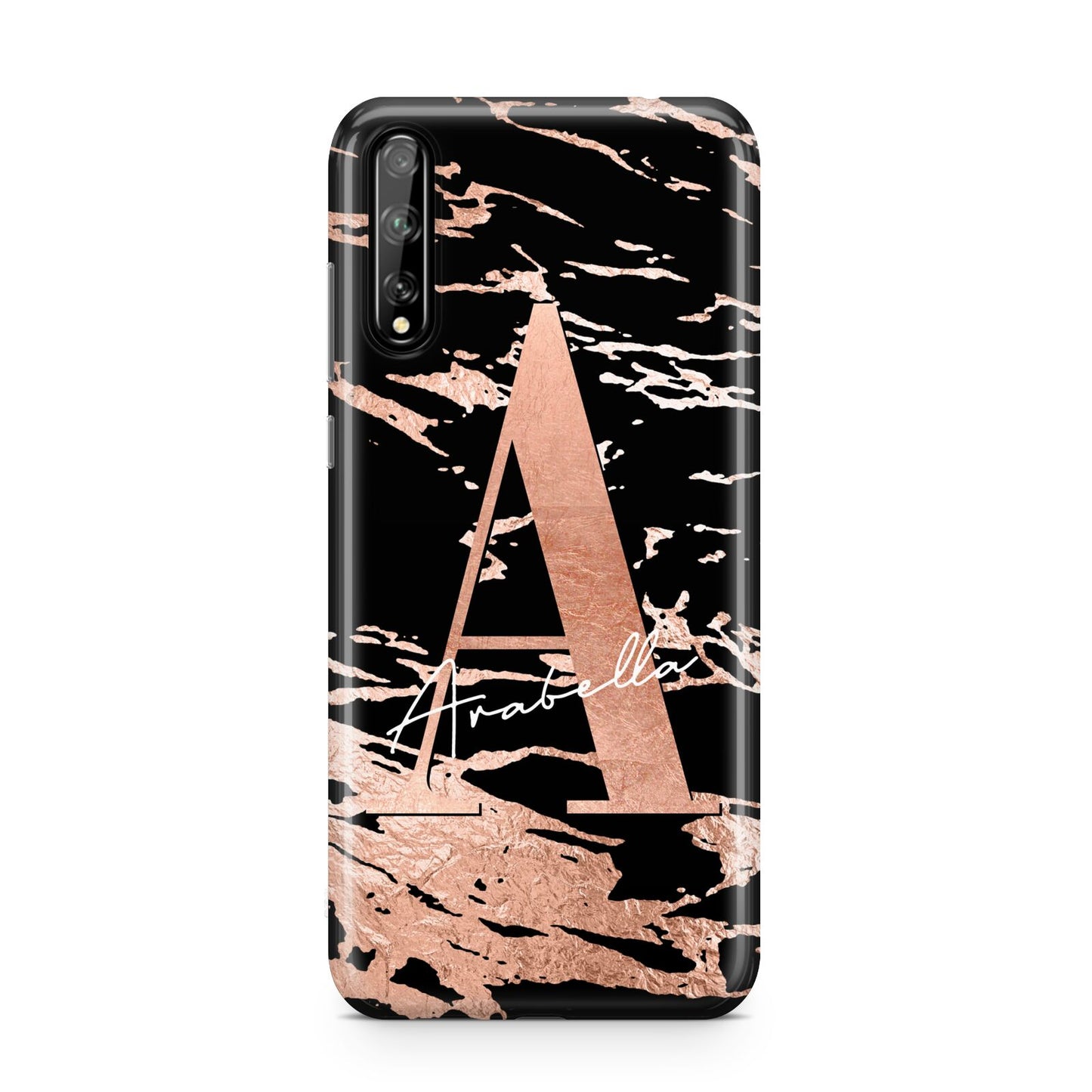 Personalised Black Copper Marble Huawei Enjoy 10s Phone Case