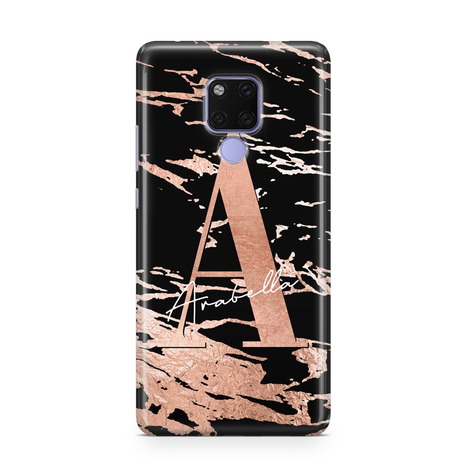 Personalised Black Copper Marble Huawei Mate 20X Phone Case