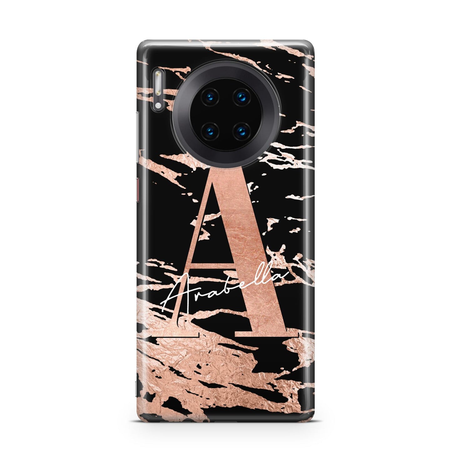 Personalised Black Copper Marble Huawei Mate 30 Pro Phone Case