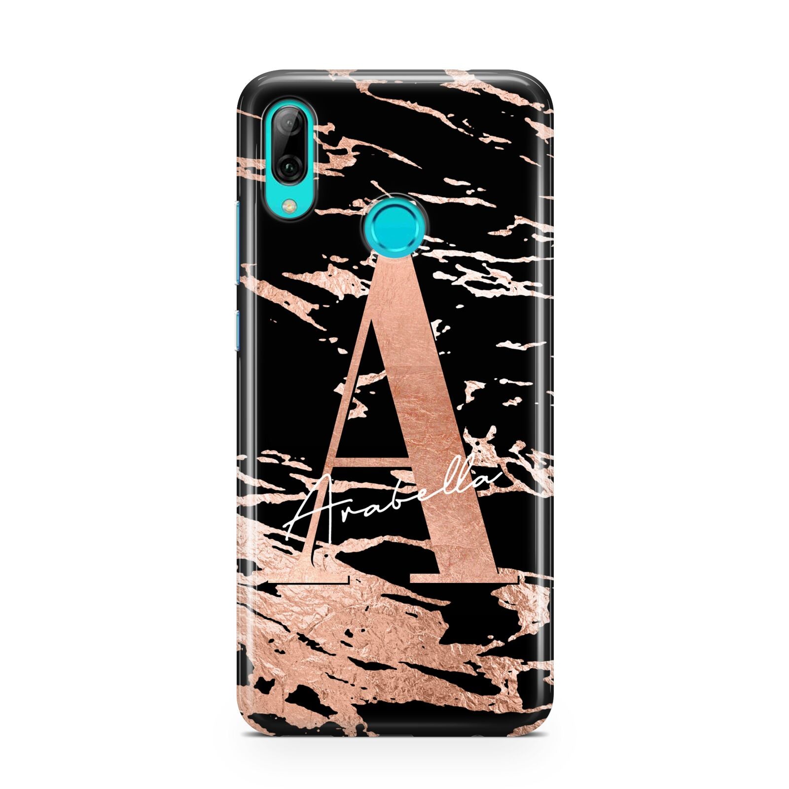 Personalised Black Copper Marble Huawei P Smart 2019 Case