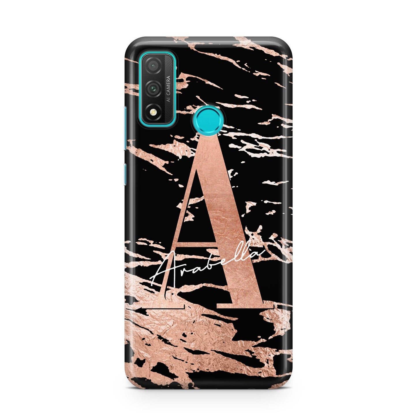 Personalised Black Copper Marble Huawei P Smart 2020