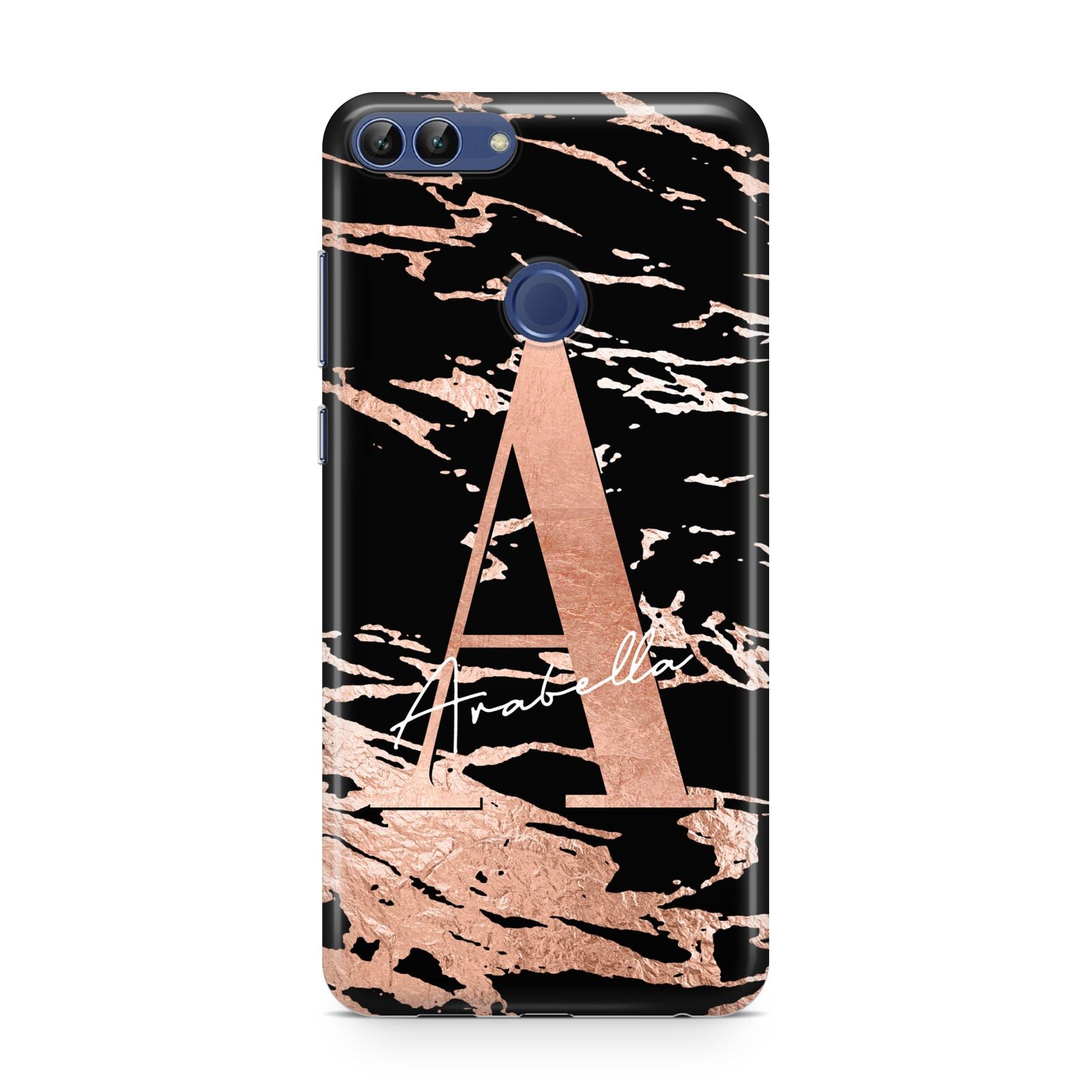 Personalised Black Copper Marble Huawei P Smart Case