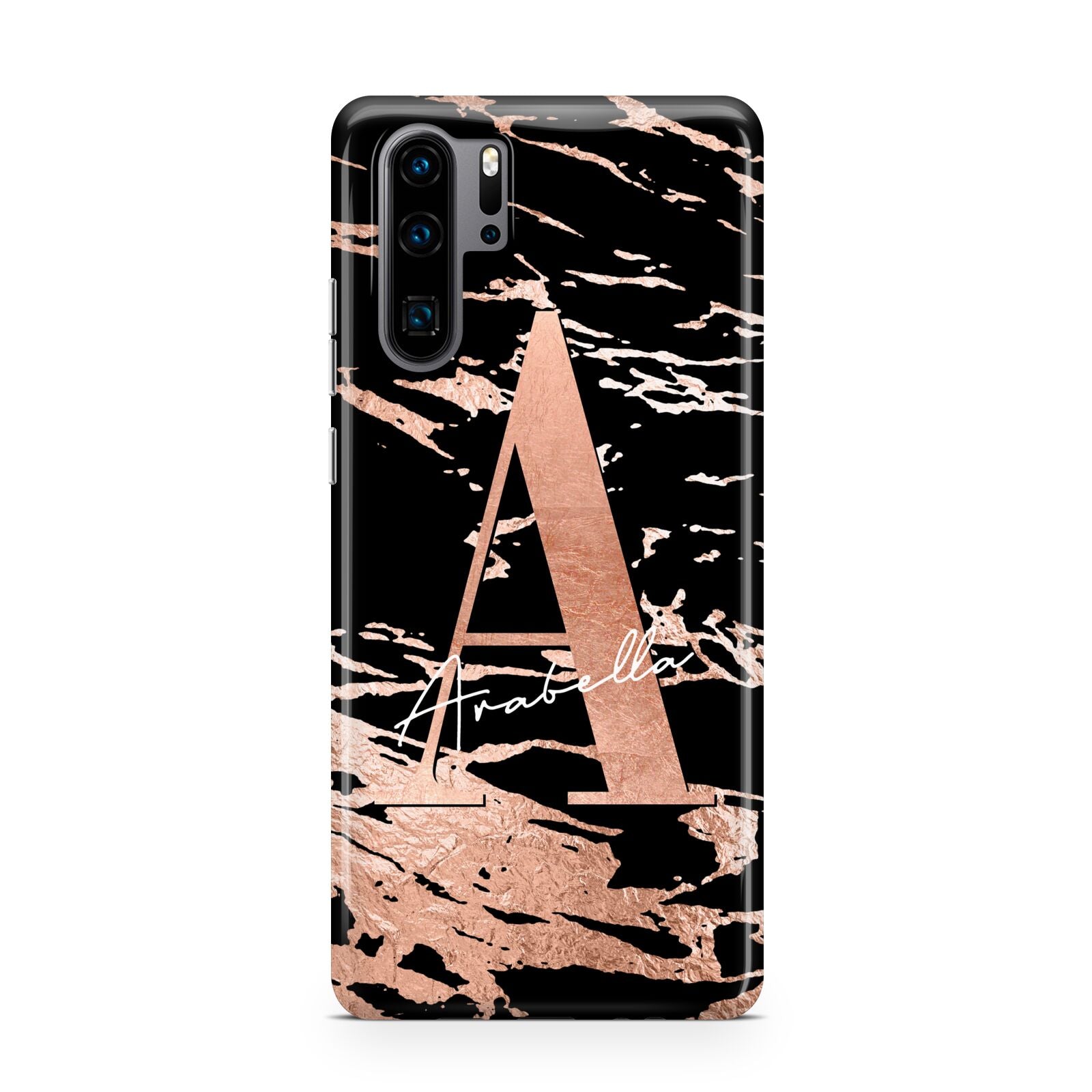 Personalised Black Copper Marble Huawei P30 Pro Phone Case