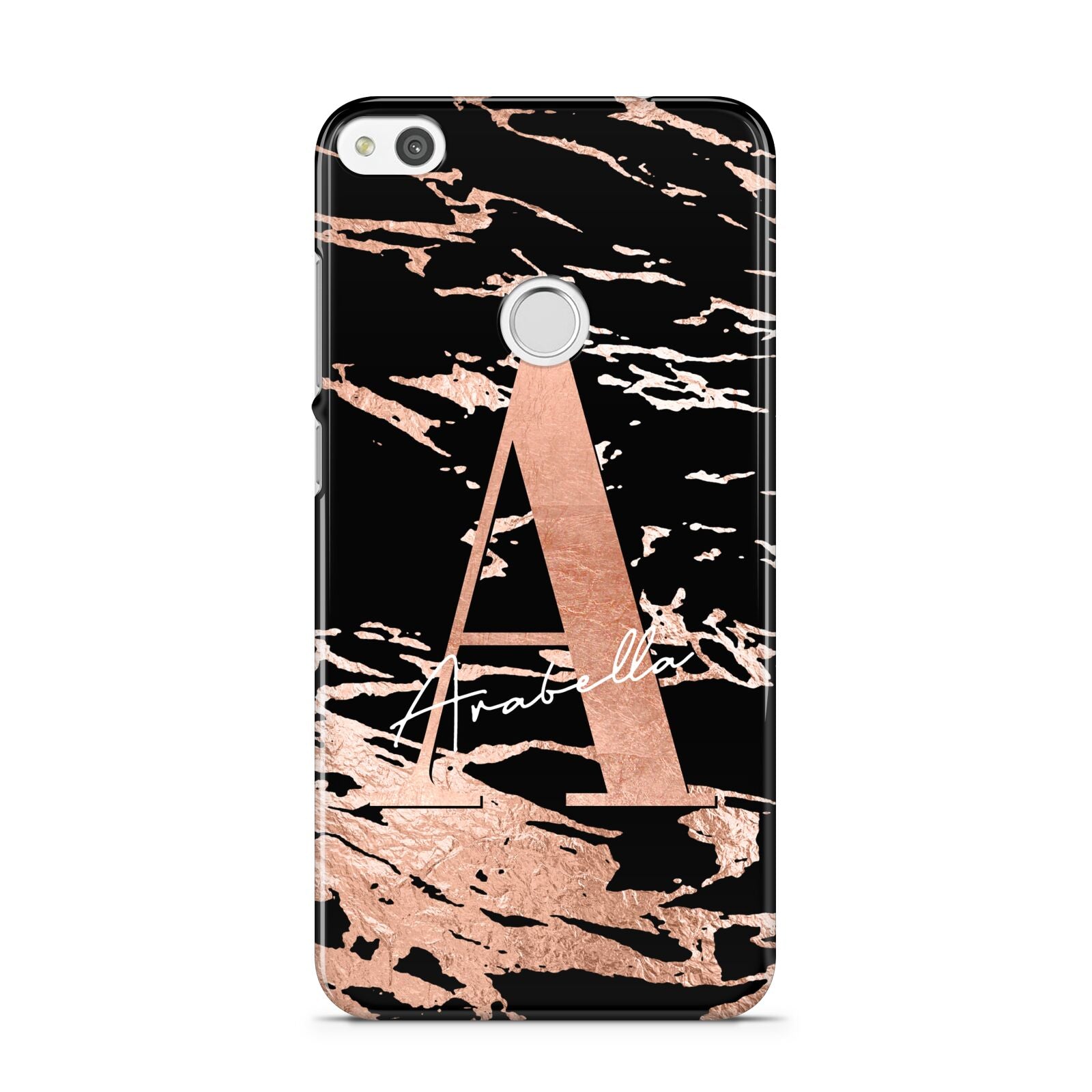 Personalised Black Copper Marble Huawei P8 Lite Case