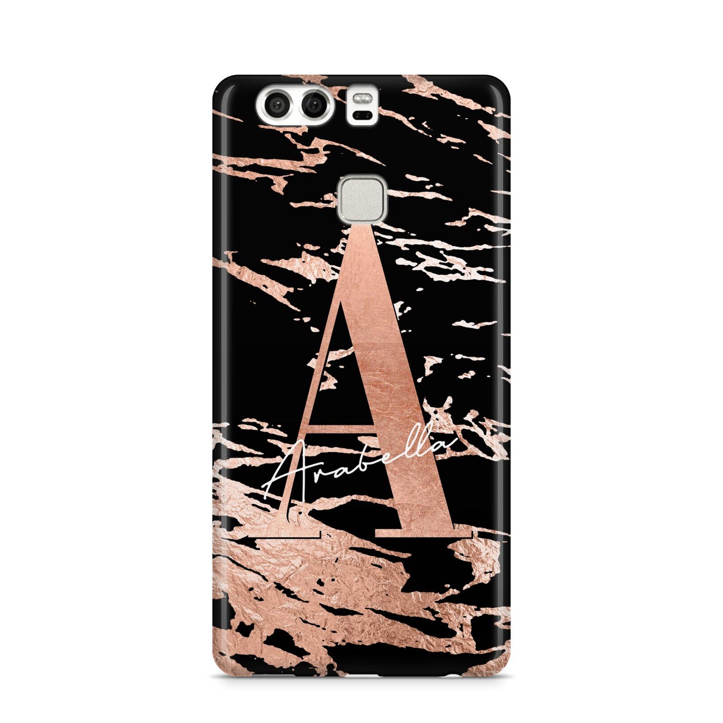 Personalised Black Copper Marble Huawei P9 Case