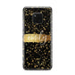 Personalised Black Gold Ink Splat Name Huawei Mate 20 Pro Phone Case