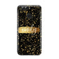 Personalised Black Gold Ink Splat Name Huawei Nova 2s Phone Case