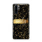 Personalised Black Gold Ink Splat Name Huawei P30 Pro Phone Case