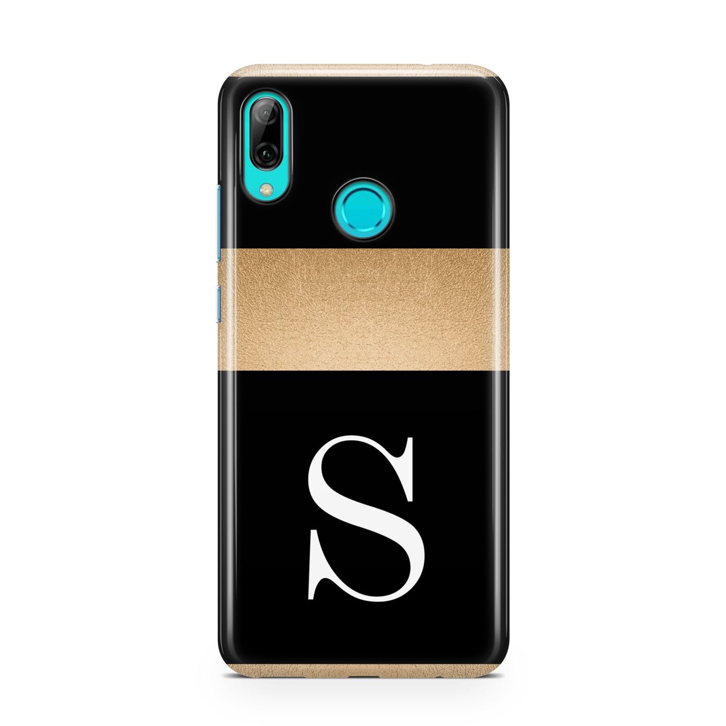 Personalised Black Gold Monogram Initial Huawei P Smart 2019 Case