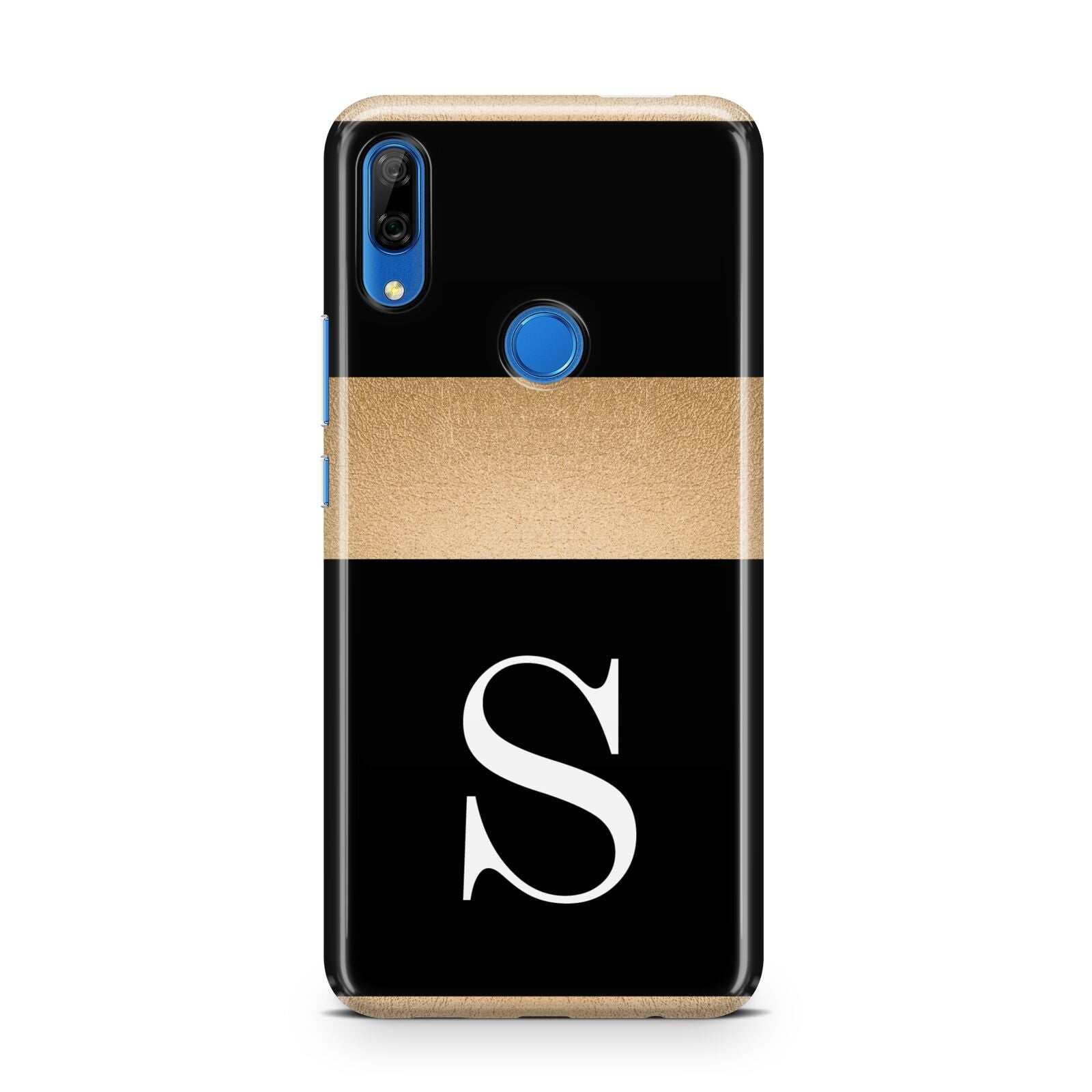 Personalised Black Gold Monogram Initial Huawei P Smart Z