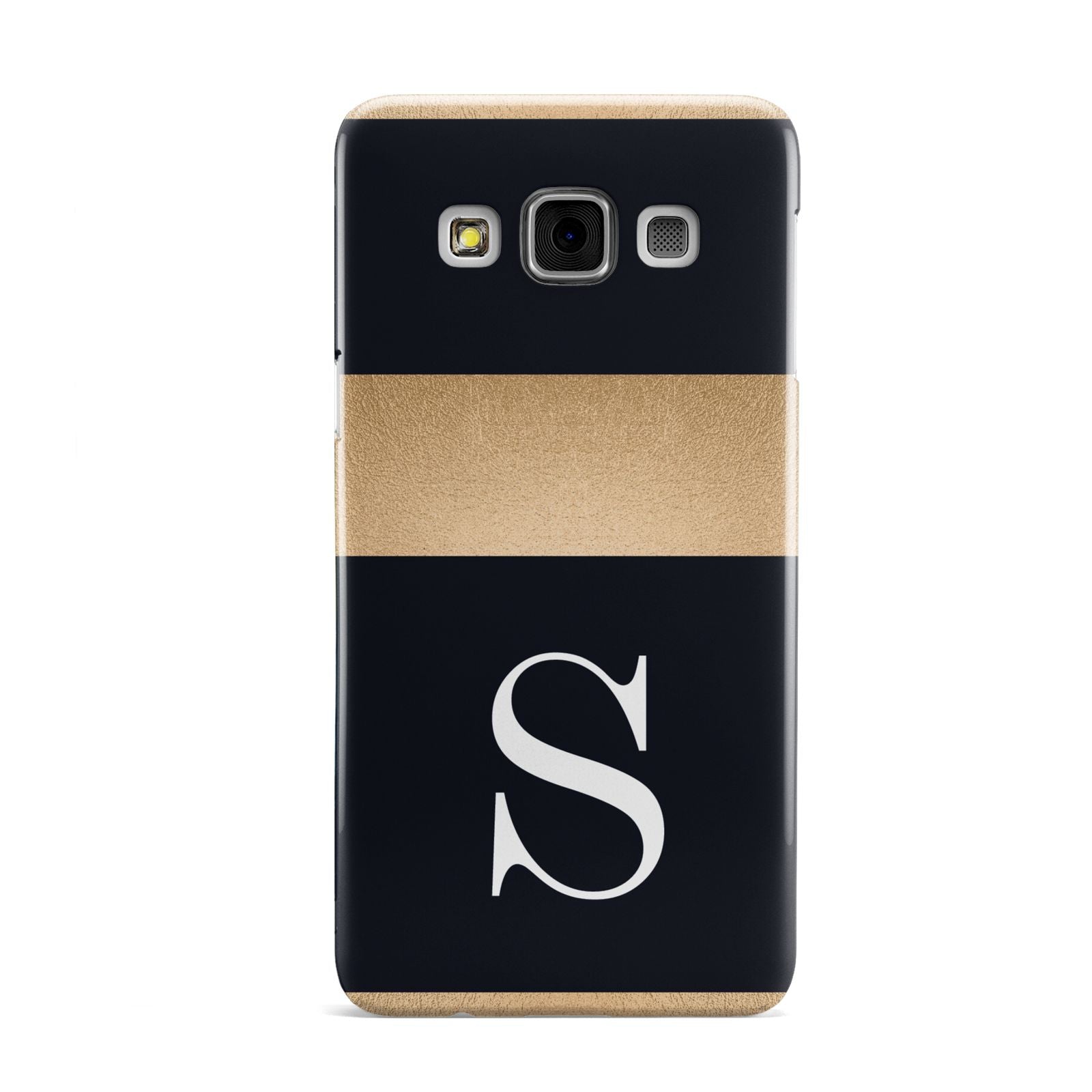 Personalised Black Gold Monogram Initial Samsung Galaxy A3 Case