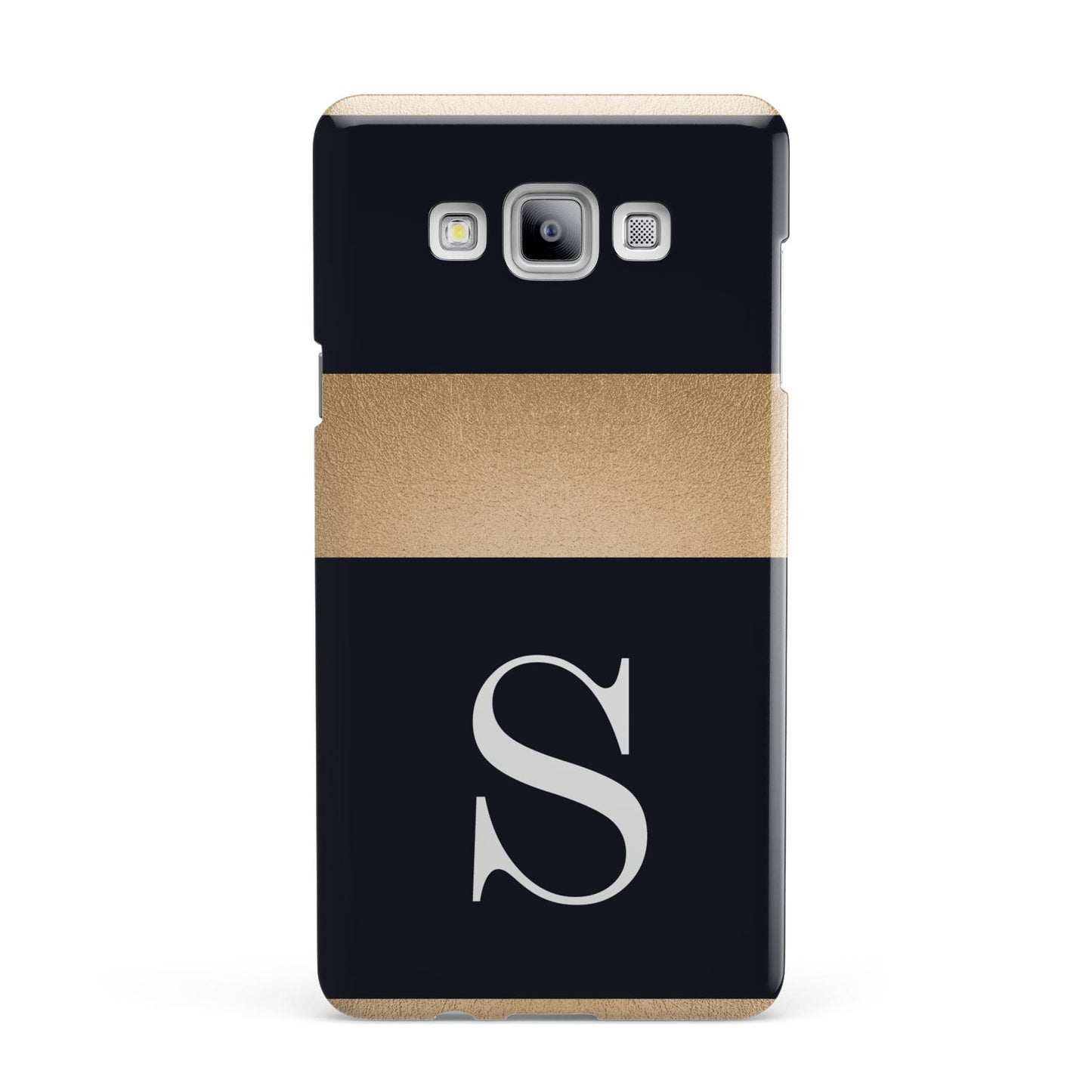 Personalised Black Gold Monogram Initial Samsung Galaxy A7 2015 Case