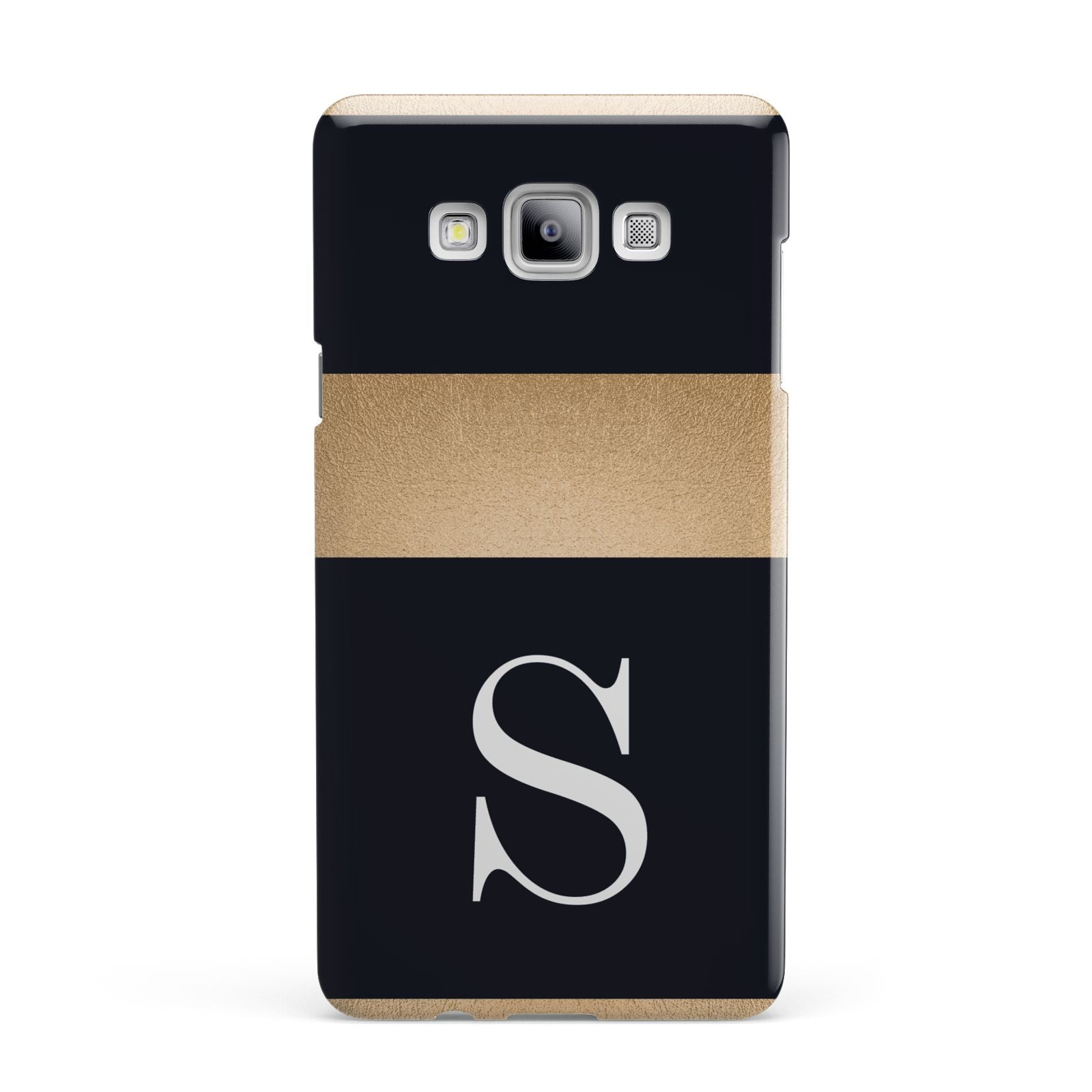 Personalised Black Gold Monogram Initial Samsung Galaxy A7 2015 Case