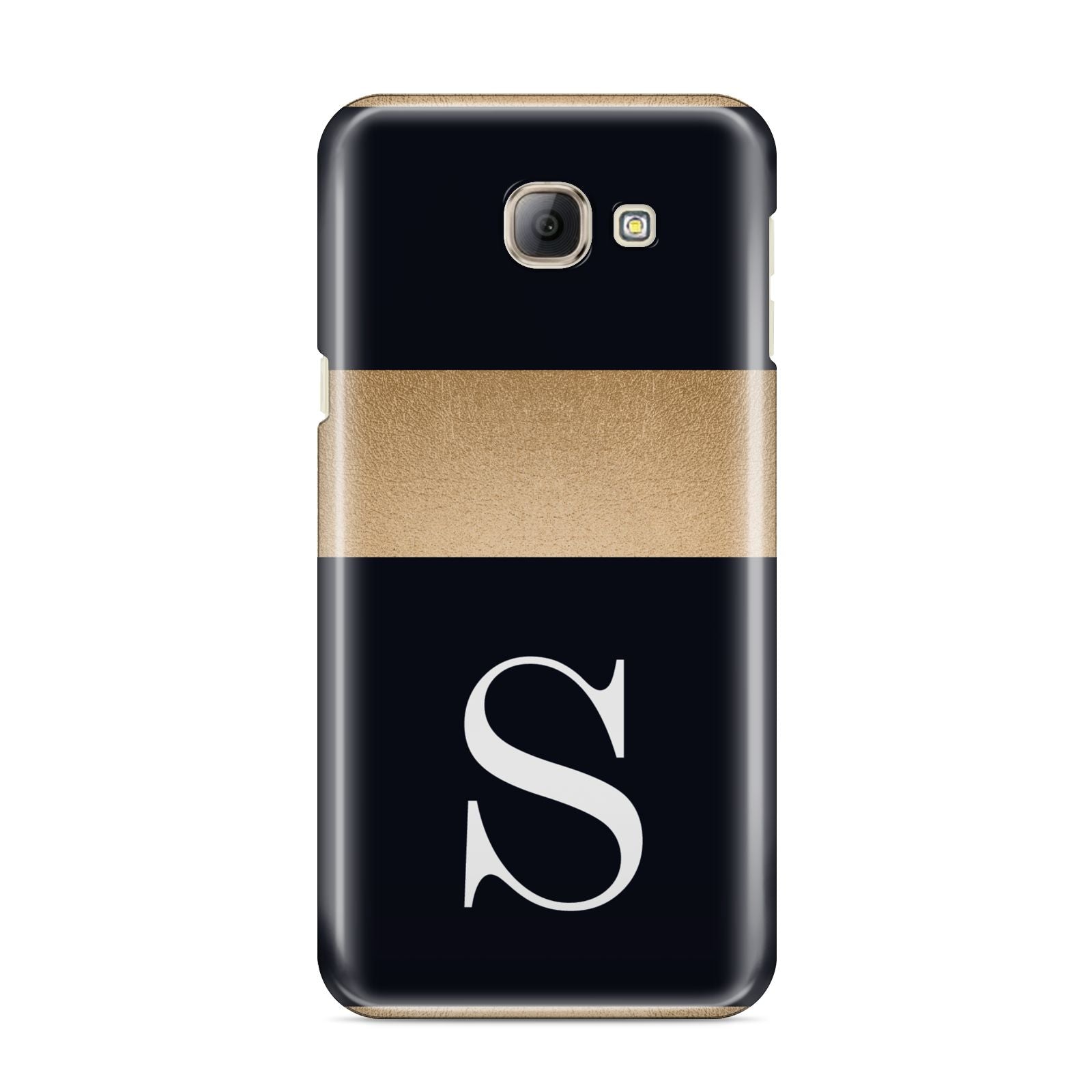 Personalised Black Gold Monogram Initial Samsung Galaxy A8 2016 Case