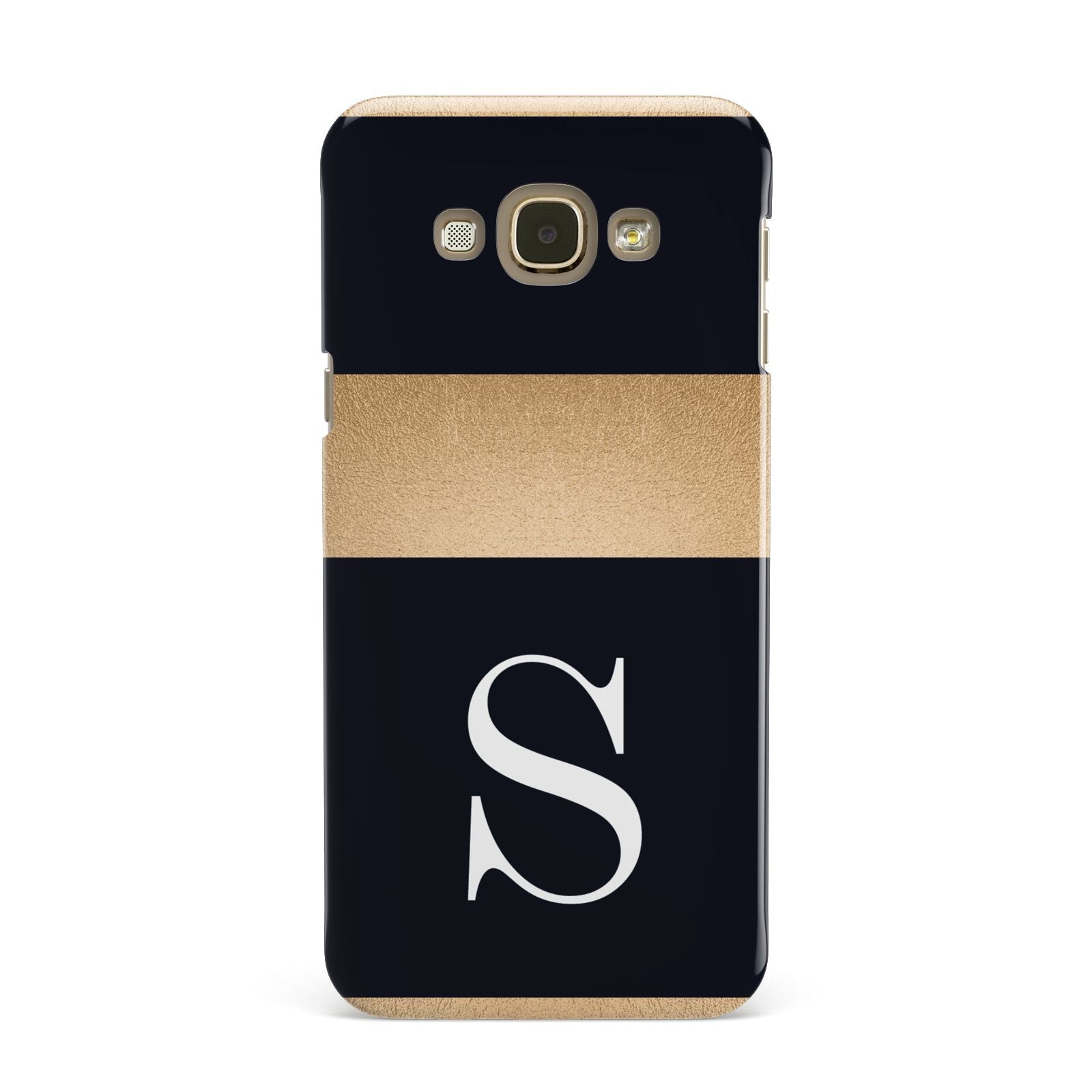 Personalised Black Gold Monogram Initial Samsung Galaxy A8 Case