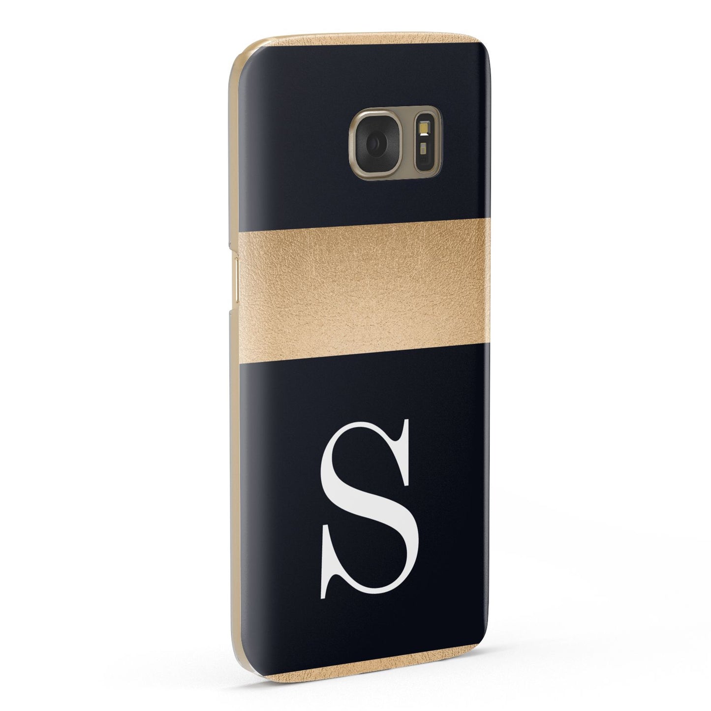 Personalised Black Gold Monogram Initial Samsung Galaxy Case Fourty Five Degrees