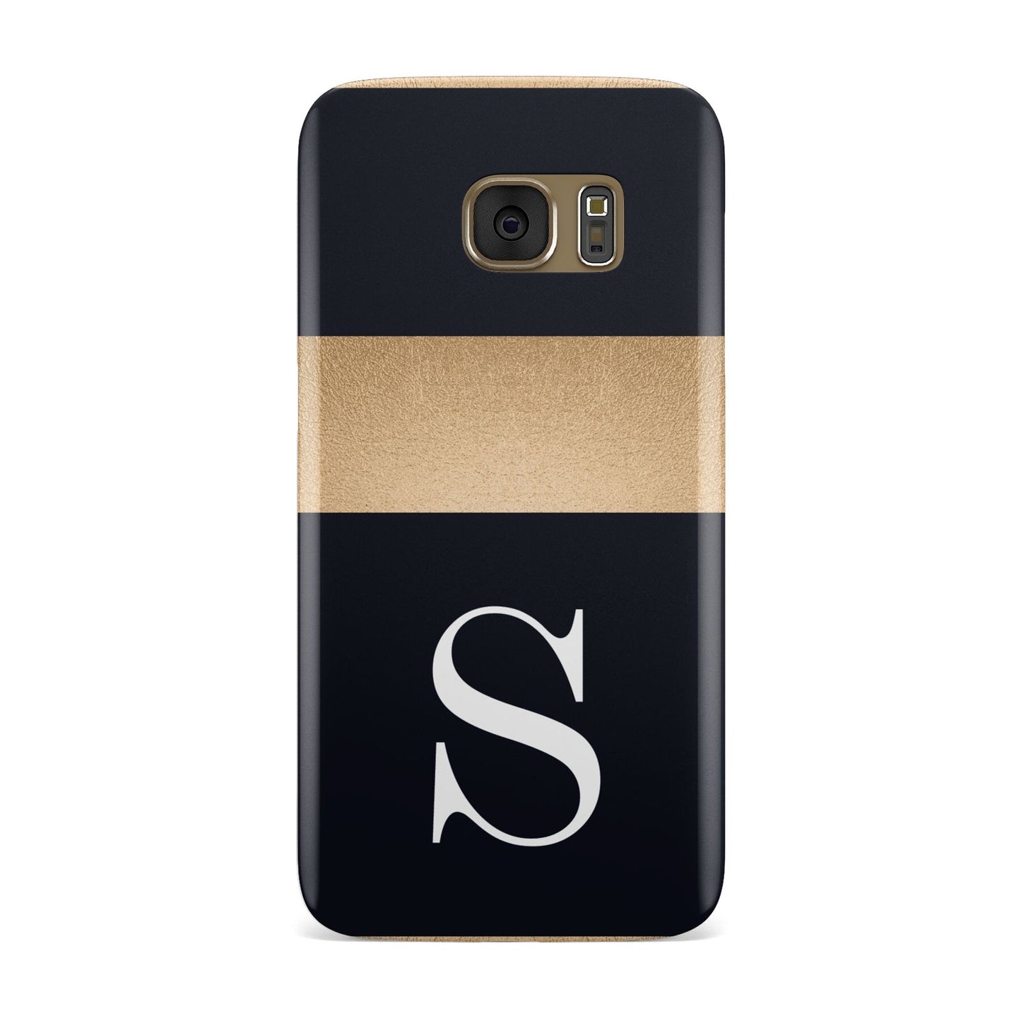 Personalised Black Gold Monogram Initial Samsung Galaxy Case