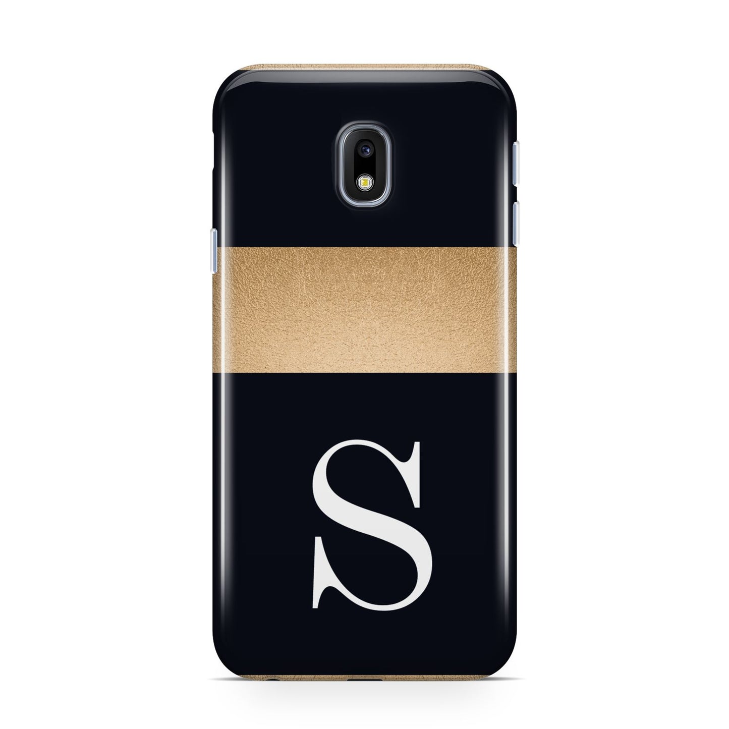 Personalised Black Gold Monogram Initial Samsung Galaxy J3 2017 Case