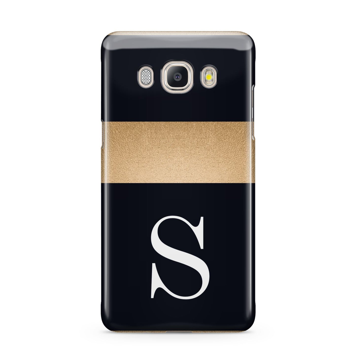 Personalised Black Gold Monogram Initial Samsung Galaxy J5 2016 Case