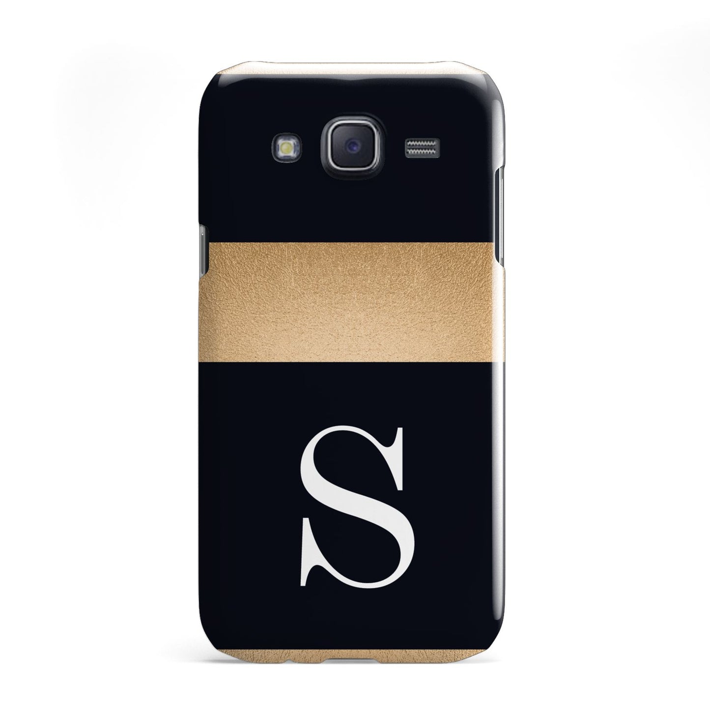 Personalised Black Gold Monogram Initial Samsung Galaxy J5 Case