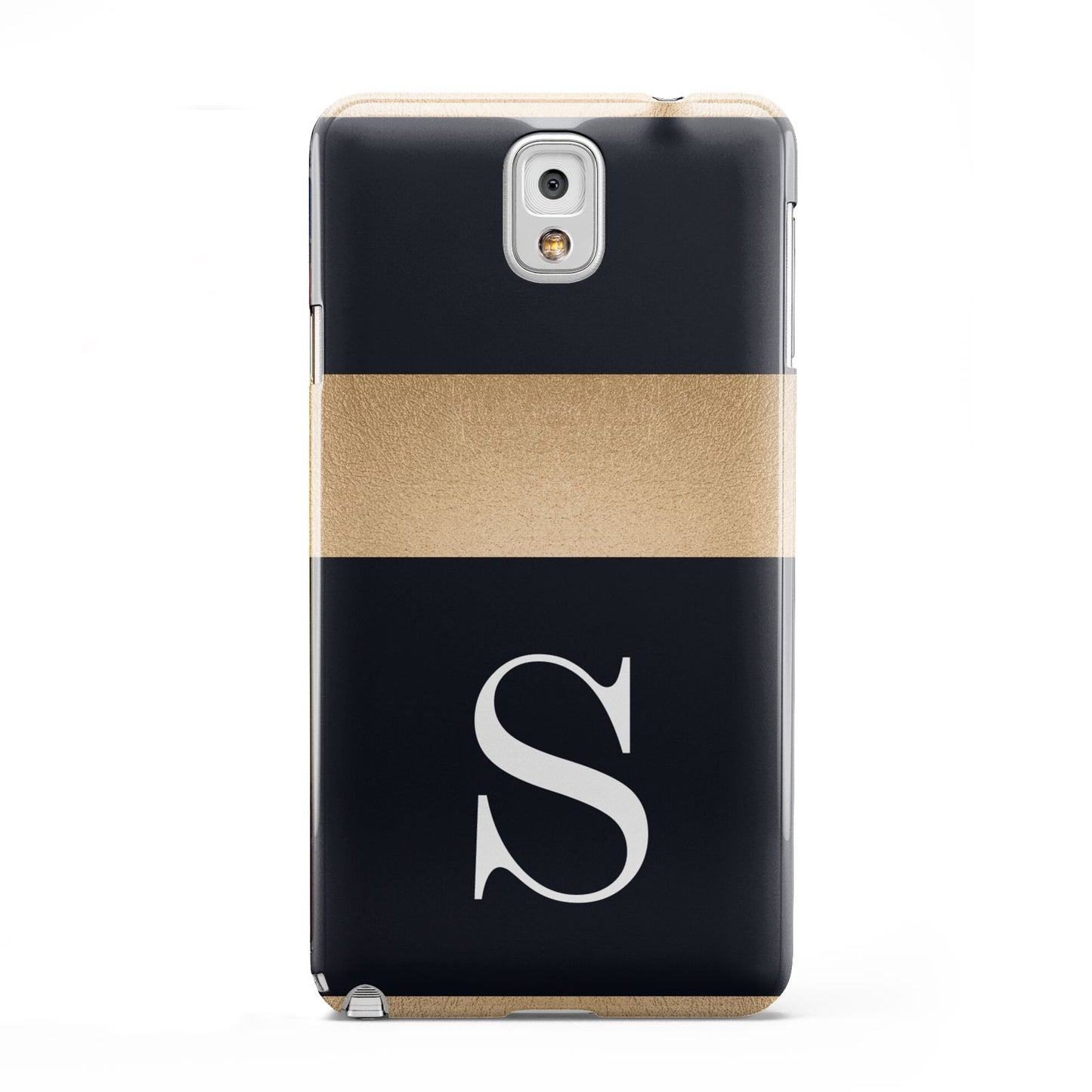 Personalised Black Gold Monogram Initial Samsung Galaxy Note 3 Case