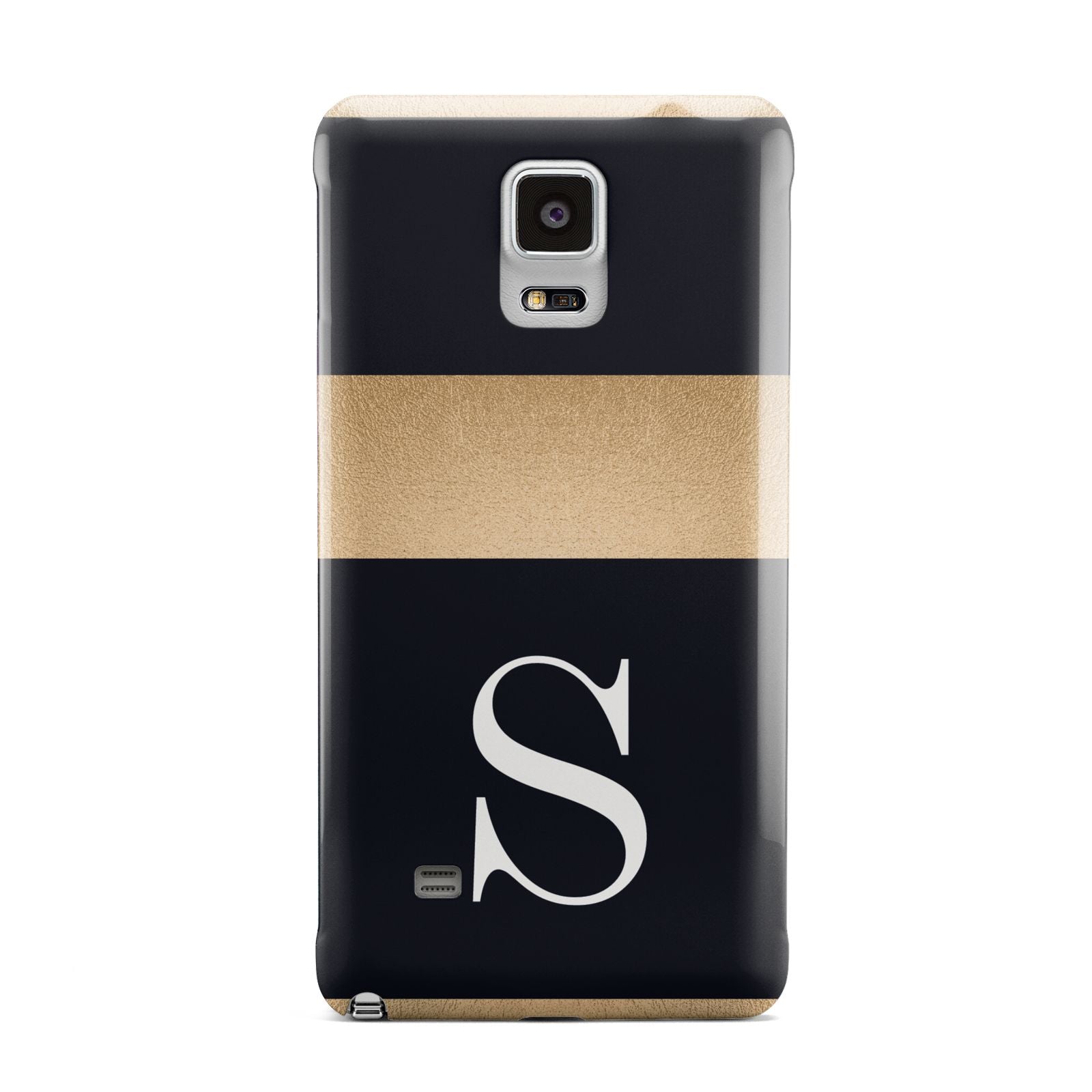 Personalised Black Gold Monogram Initial Samsung Galaxy Note 4 Case