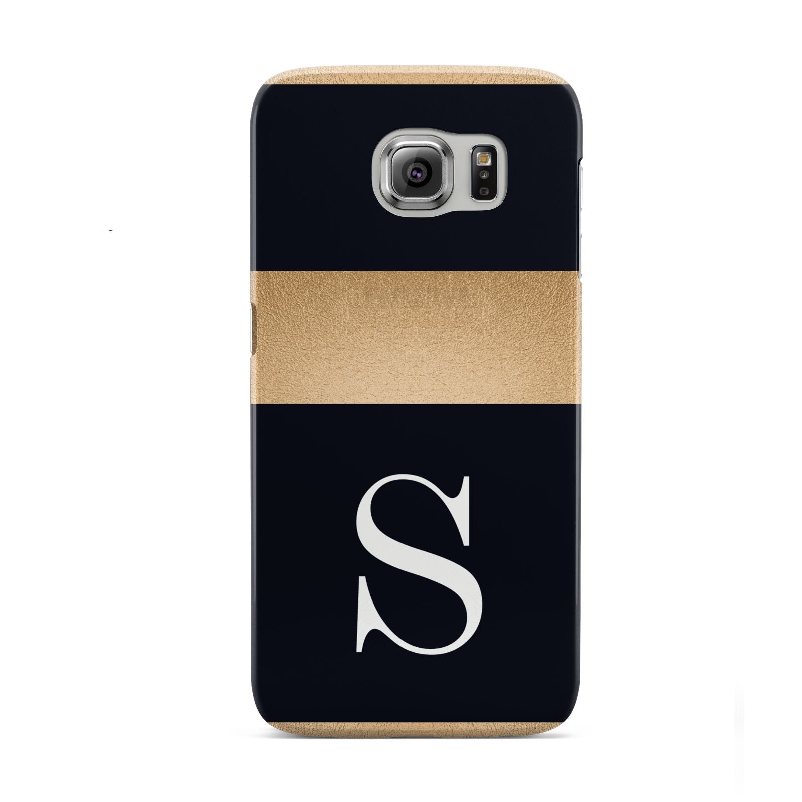 Personalised Black Gold Monogram Initial Samsung Galaxy S6 Case