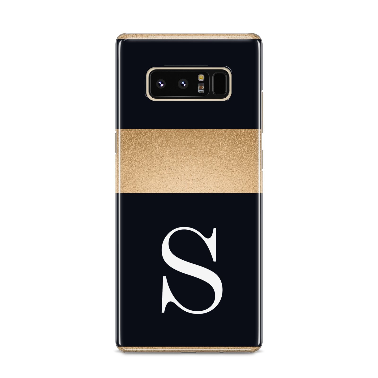 Personalised Black Gold Monogram Initial Samsung Galaxy S8 Case