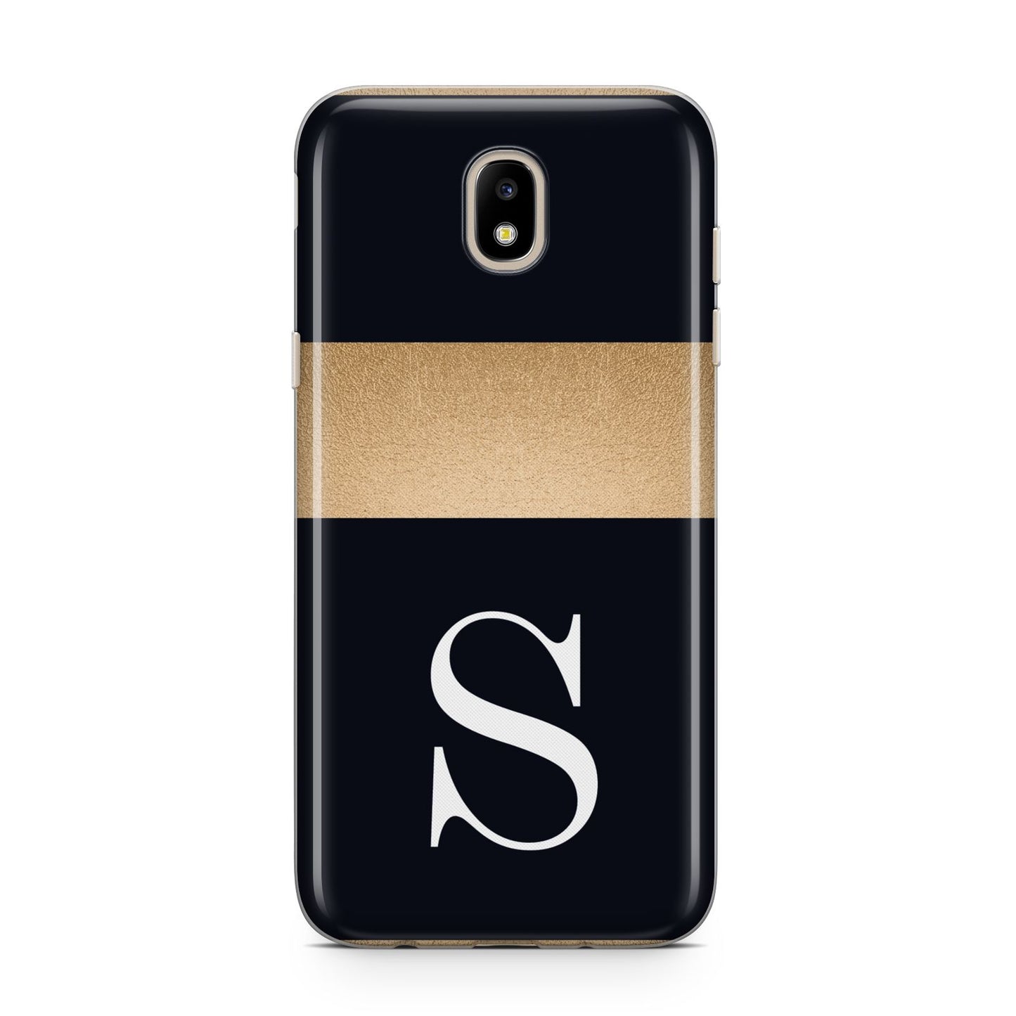 Personalised Black Gold Monogram Initial Samsung J5 2017 Case