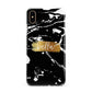 Personalised Black Gold Swirl Marble Apple iPhone Xs Max 3D Snap Case