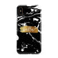 Personalised Black Gold Swirl Marble Apple iPhone Xs Max 3D Tough Case