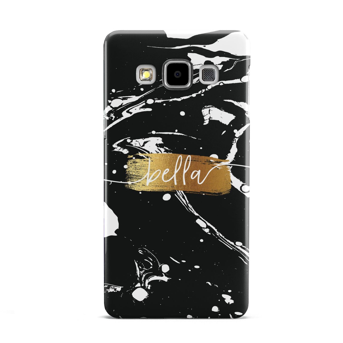 Personalised Black Gold Swirl Marble Samsung Galaxy A5 Case