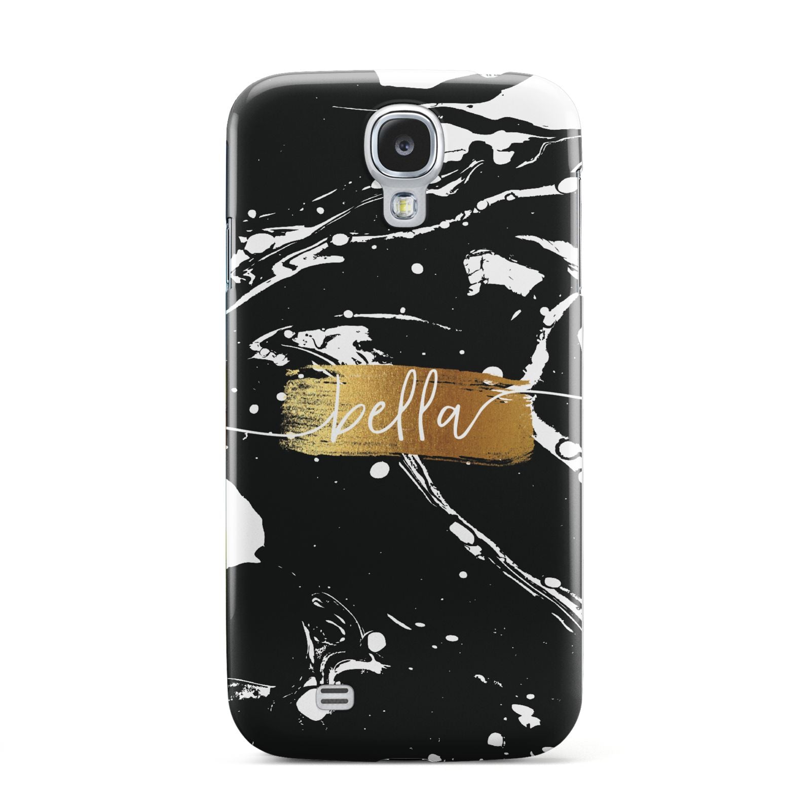 Personalised Black Gold Swirl Marble Samsung Galaxy S4 Case