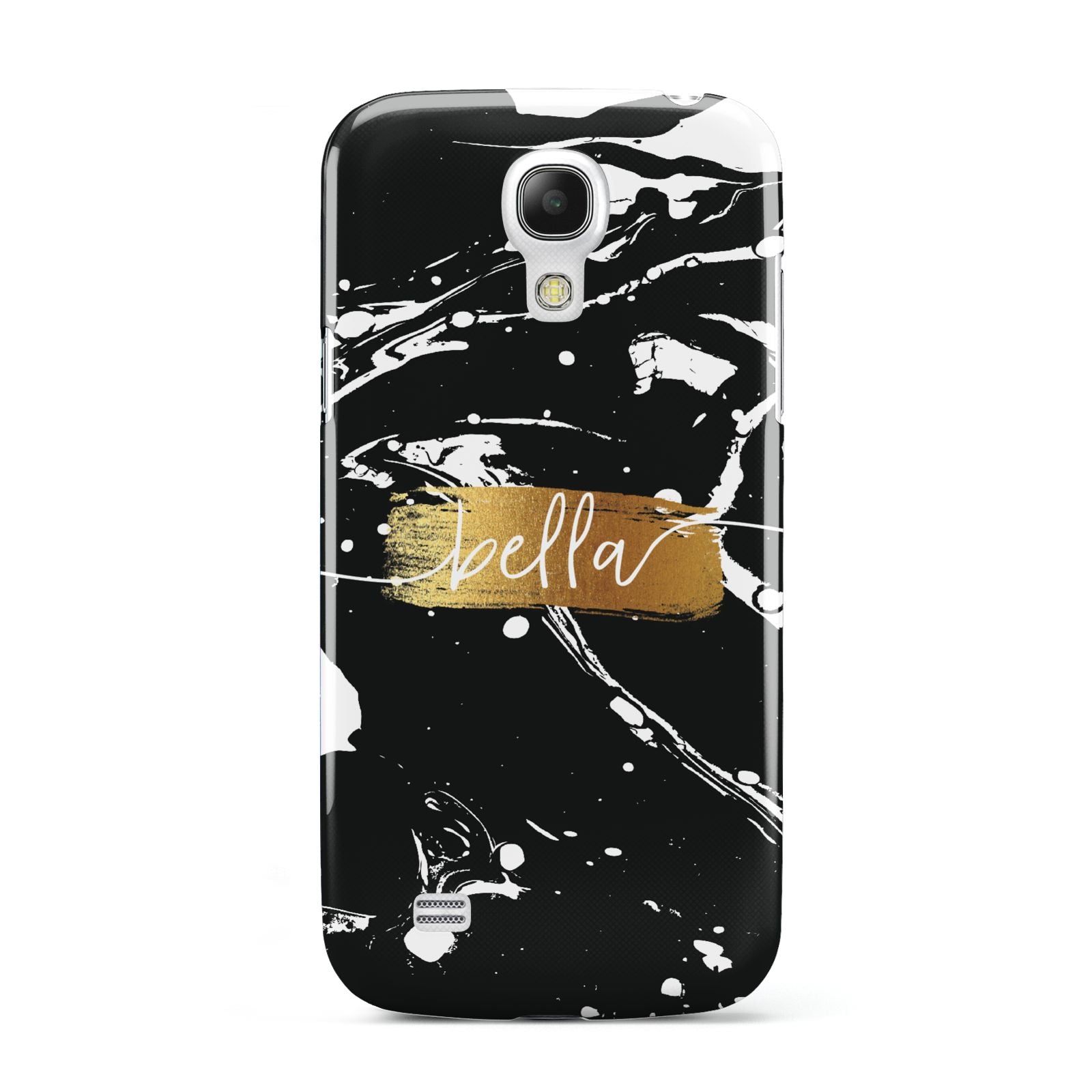 Personalised Black Gold Swirl Marble Samsung Galaxy S4 Mini Case