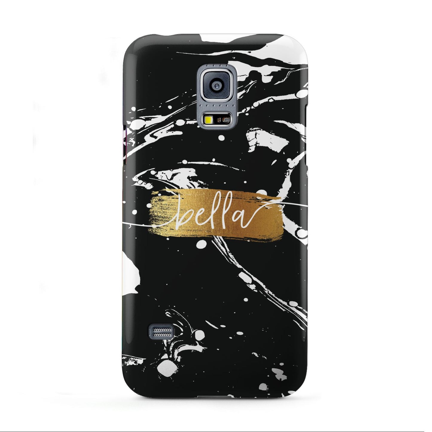 Personalised Black Gold Swirl Marble Samsung Galaxy S5 Mini Case