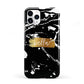 Personalised Black Gold Swirl Marble iPhone 11 Pro 3D Tough Case