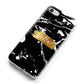 Personalised Black Gold Swirl Marble iPhone 8 Bumper Case on Silver iPhone Alternative Image