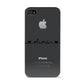 Personalised Black Handwritten Name Hearts Clear Apple iPhone 4s Case