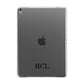 Personalised Black Initials Bottom Clear Custom Apple iPad Grey Case