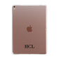 Personalised Black Initials Bottom Clear Custom Apple iPad Rose Gold Case